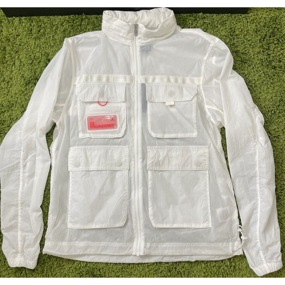 Size- Medium Nike Jordan Engineered Hooded Jacket Windbreaker CK8935-100